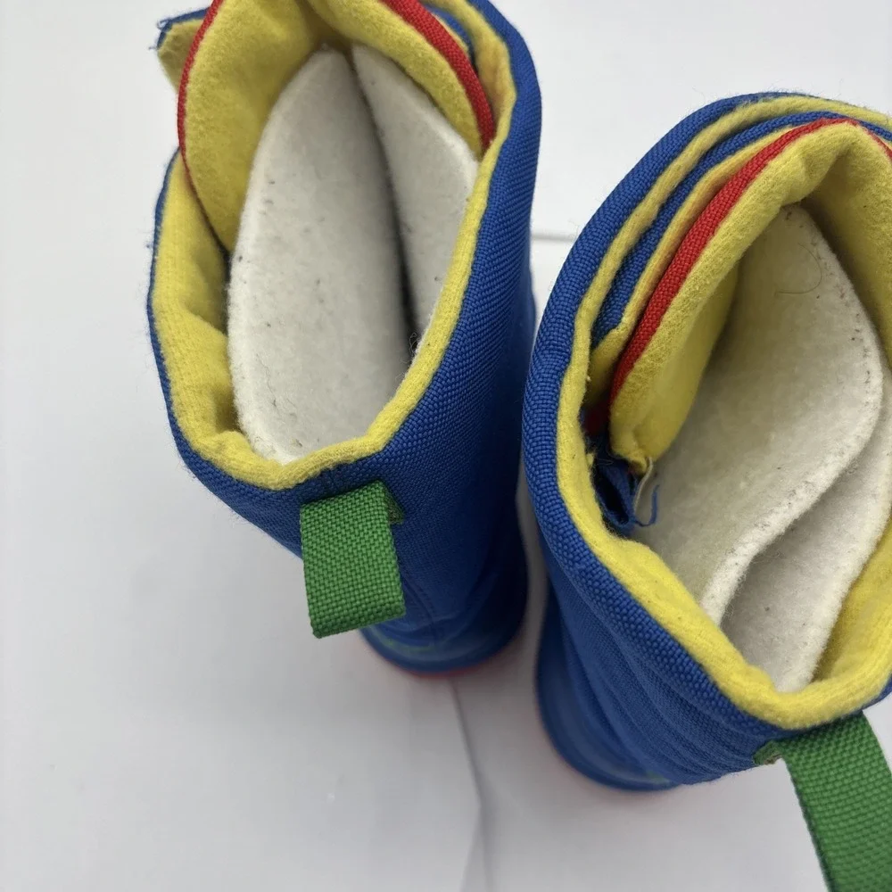 Vintage Color Block Lined ABC Healthtex Kids/ Baby  size 8 Snowplow Snow Boots